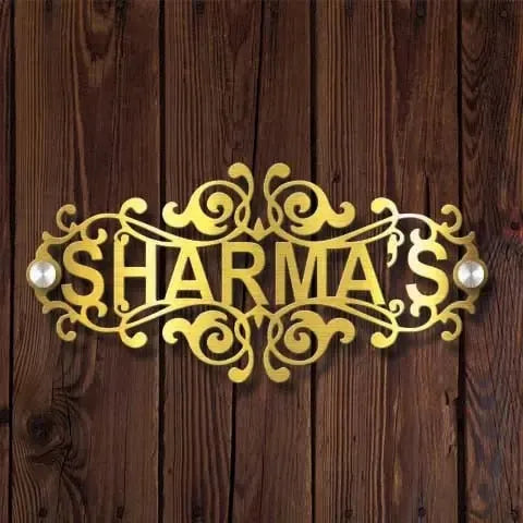 Royal Floral Name Plate