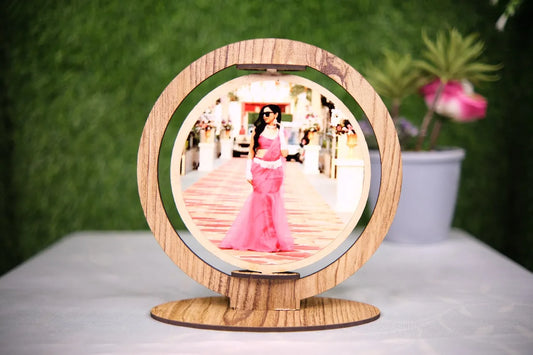 Oak Wooden Rotating Frame