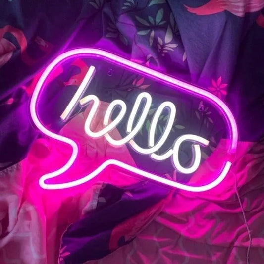 Hello Neon lamp