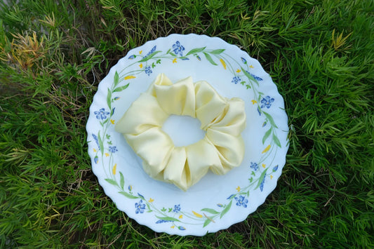 Crayola Yellow Satin Scrunchie