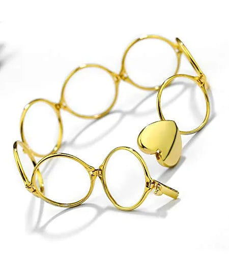 Golden The Heart Ring Bracelet