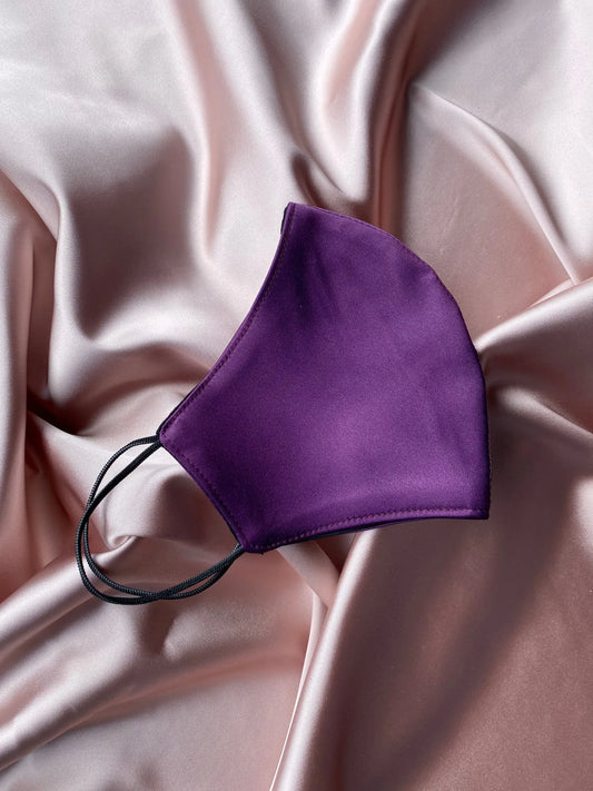Stylish Purple Satin Mask