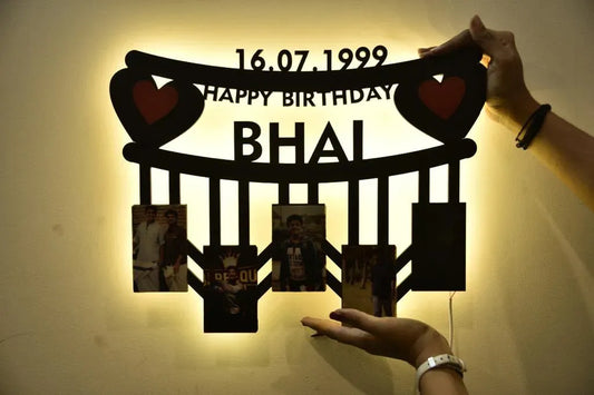 Happy Birthday LED light frame