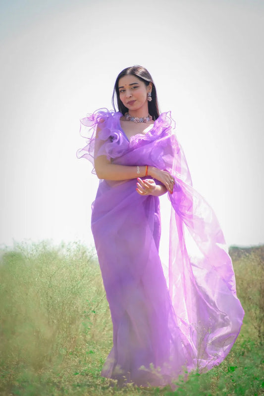 Snow White Saree