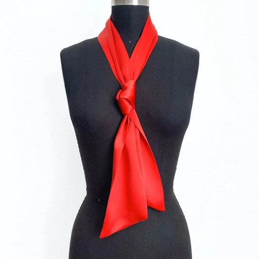 Big Satin Bow Scarf