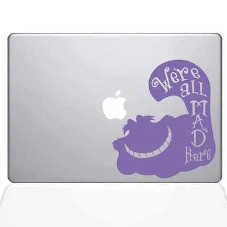 Were all mad here laptop stickers