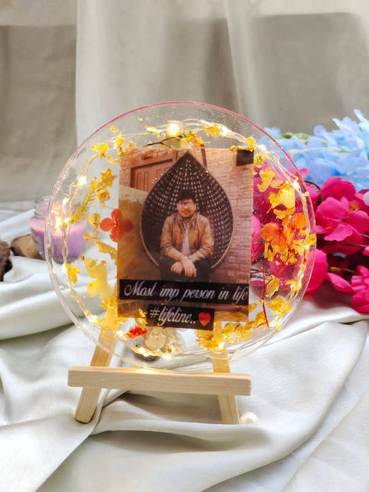 Zig zag Circle Resin Table Top