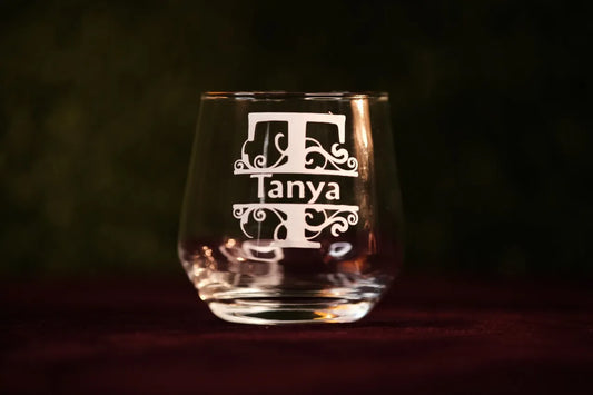 Personalised whiskey glass