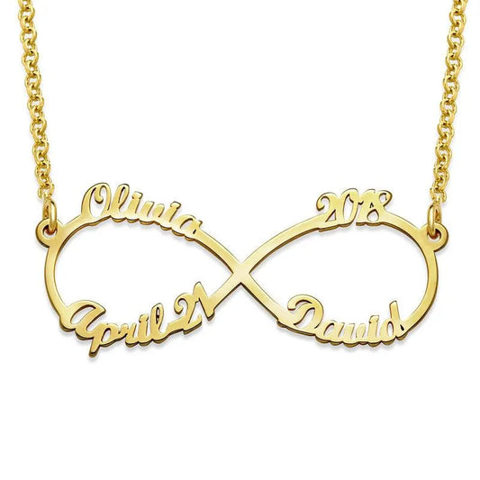 Infinity Family Name Necklace