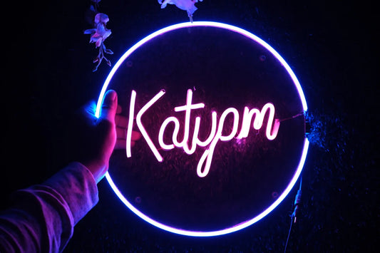 Neon Glass Fire Lamp