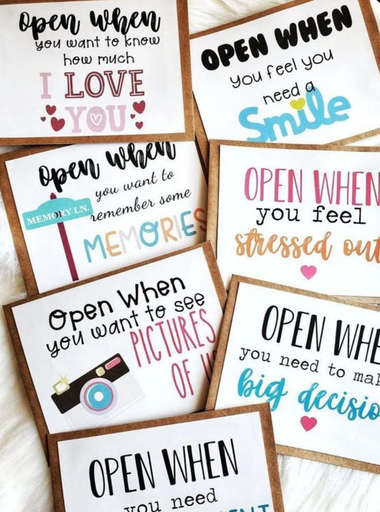Customised Open when letter