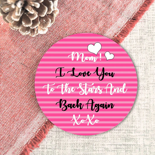 Customized Mom I Love You Coasters - Set Of 4