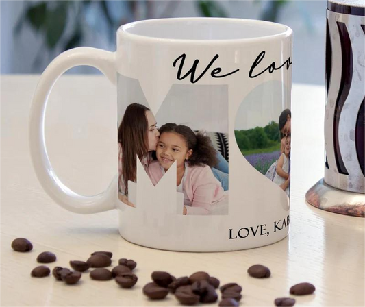 Personalized We Love You Family Photo Coffee Mug