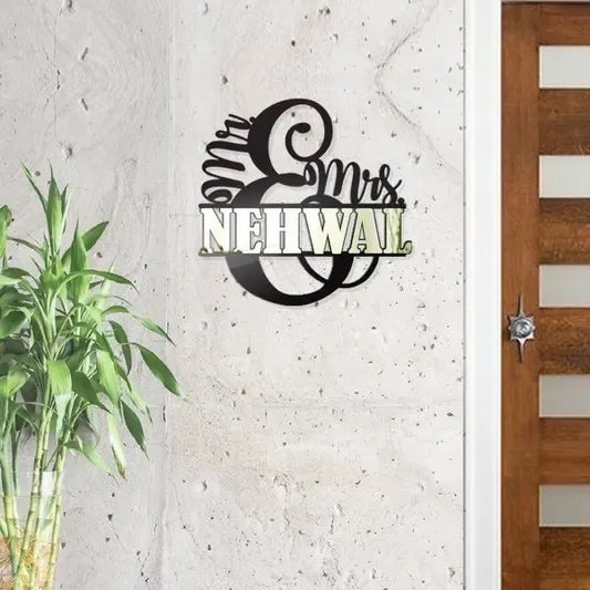 Mr and Mrs Name Plate