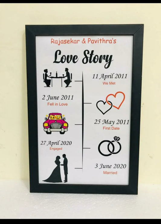 Personalised Love Story Frame