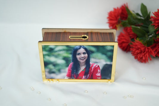 Customised Wooden Money Saving Box With Photo