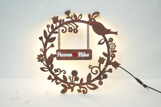 Customised Couple Fire Ring Lamp