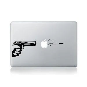 Gun and Bullet laptop sticker