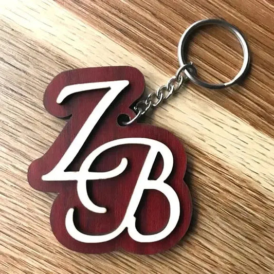 Couple Initial Keychain