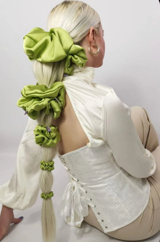 Green Scrunchies Family Combo