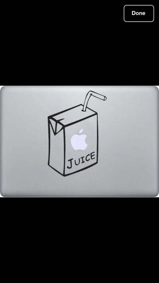 Apple juice laptop sticker