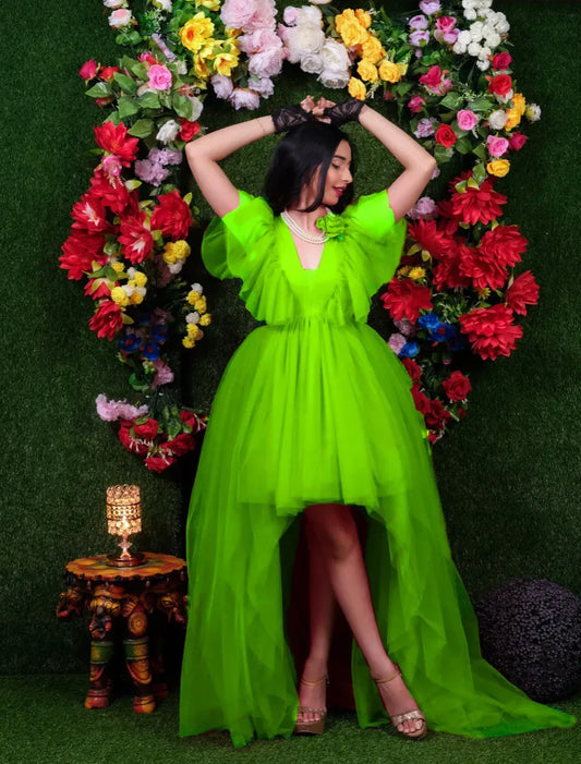 Neon Princess Diana Gown