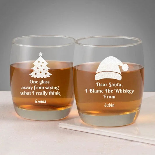 Christmas Whiskey Glasses