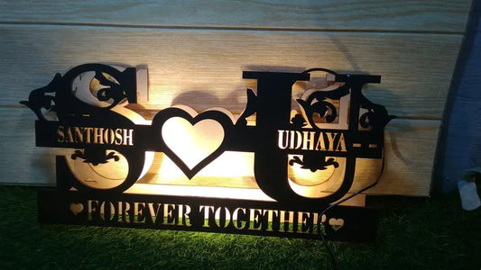 Couple Monogram Lamp 101