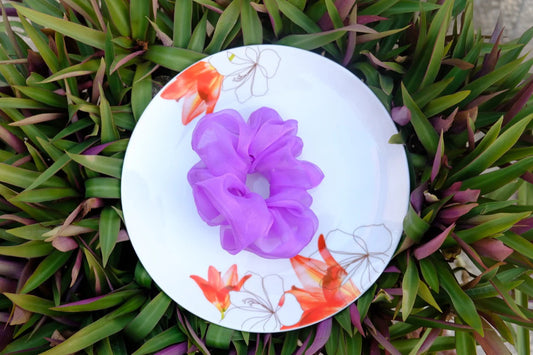 Lilac Organza Scrunchie