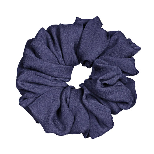 Navy Blue Georgette Scrunchie