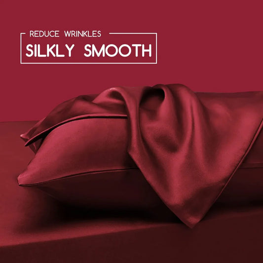 Red Wine Satin Beauty Pillowcase