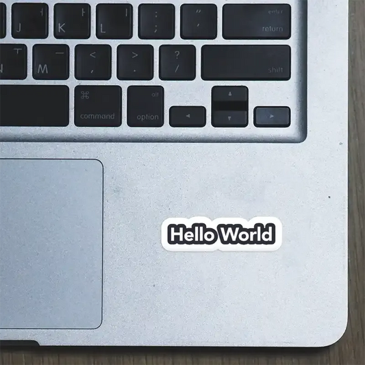 Hello World Laptop Sticker