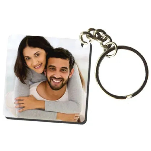 Square Photo double side keychain