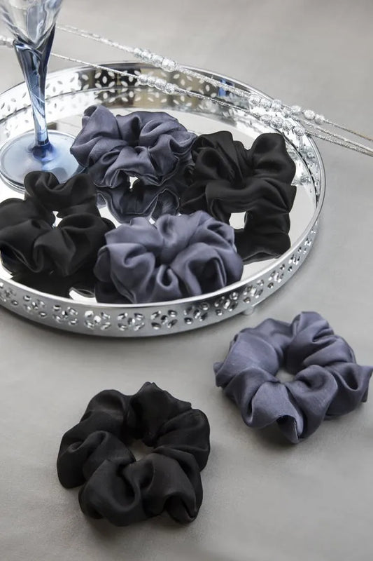 STARRY NIGHT SATIN SILK SCRUNCHIES COMBO
