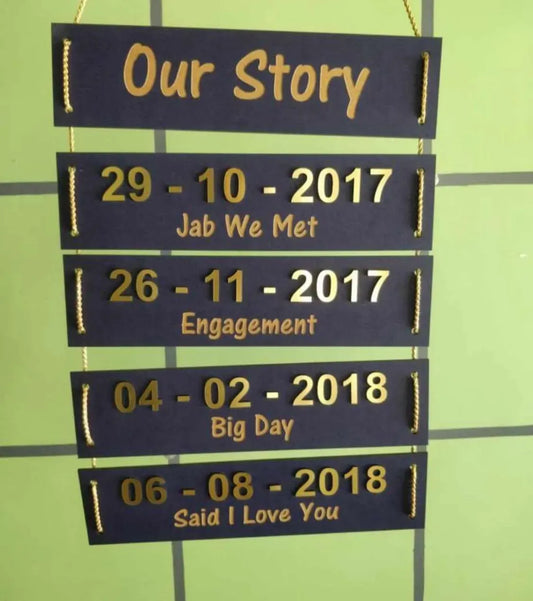 Premium Our Story Name Plate