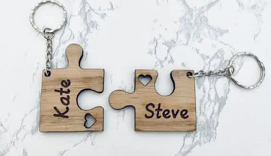 Puzzle Couple Keychain