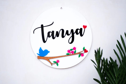 Bird Nest Name Plate