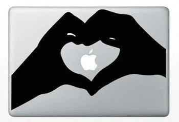 Hands laptop sticker
