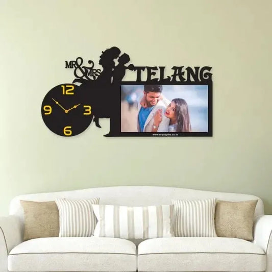 Mr And Mrs Wall Frame Clock
