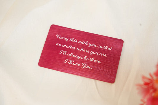 Wallet card message 105