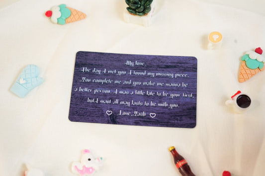 Wallet card message 111