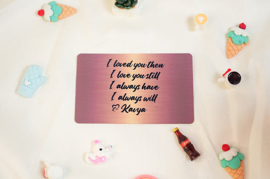 Wallet card message 112