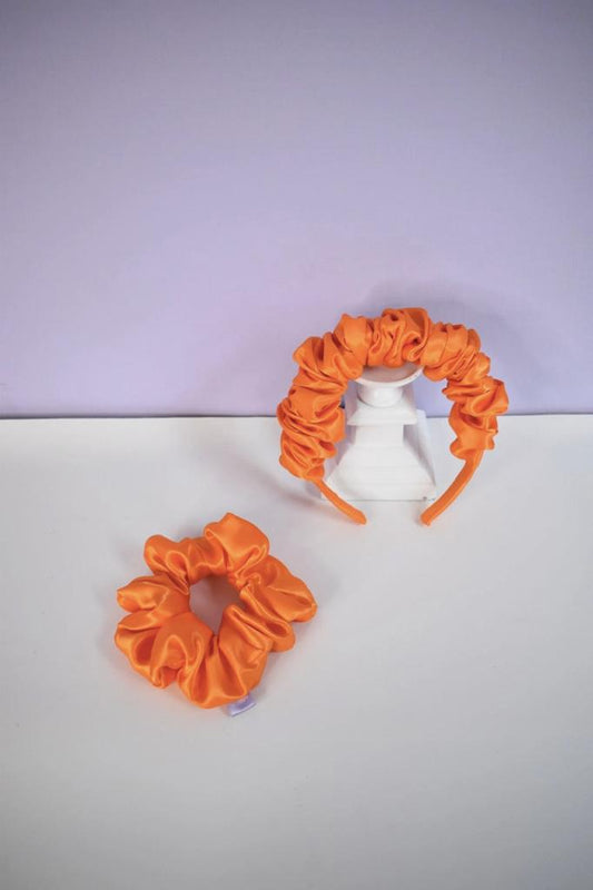 Orange Hairband and Scrunchie Combo
