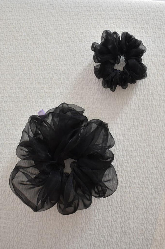 Black Organza Scrunchies Combo