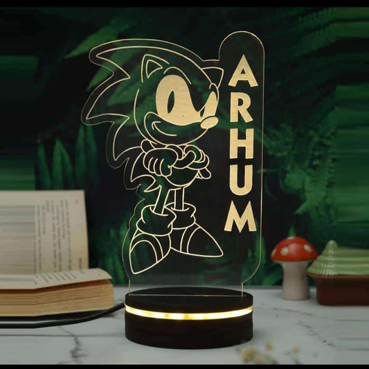 Personalised Sonic 3D Lamp