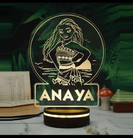Personalised Moana 3D Lamp