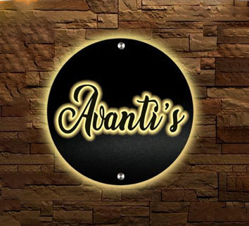 Round LED Name Plate