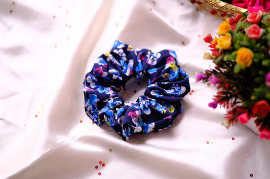 Forget Me Not Flower Scrunchie