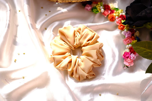 Golden Crape Scrunchie
