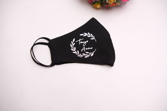 Personalised Couple Name Floral Mask